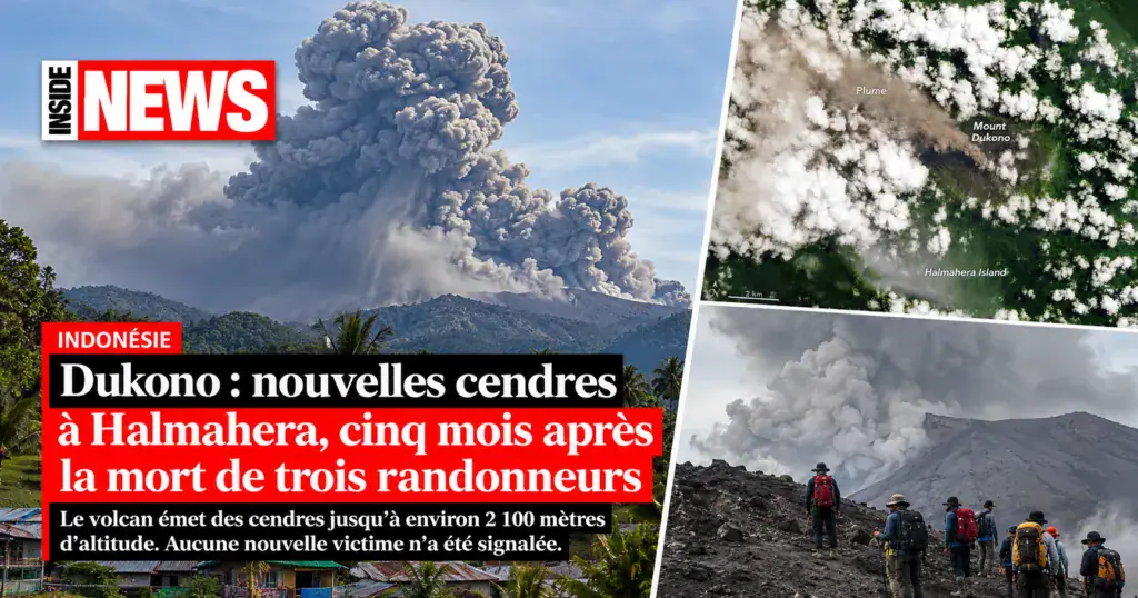 Indonesian Volcano Dukono Erupts, Spewing Ash Five Months After Fatal Hike