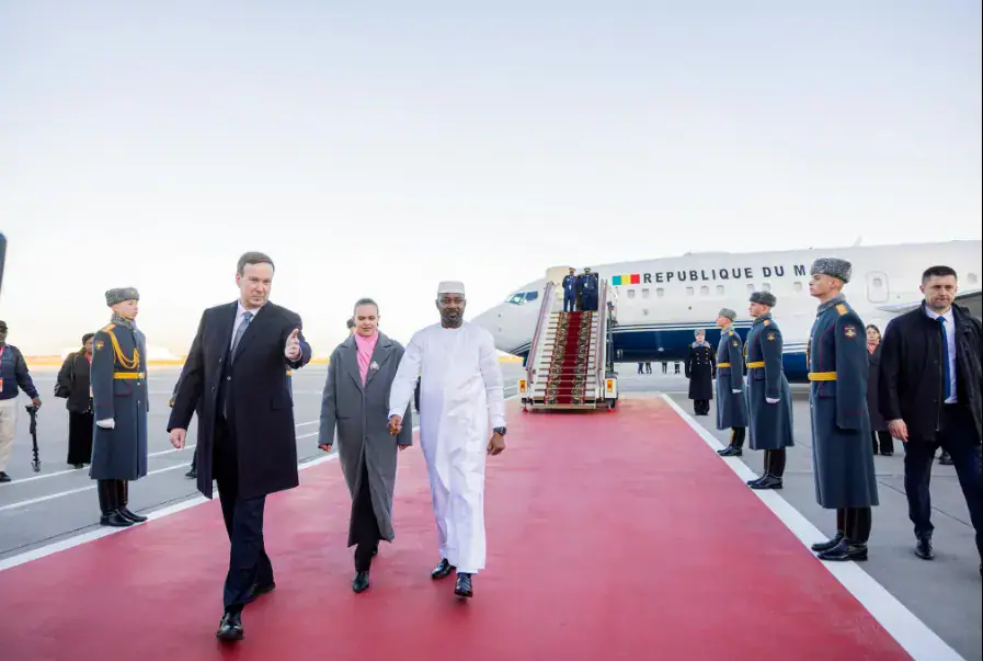 Mali's Assimi Goïta Arrives in Moscow for Russia-Africa Summit