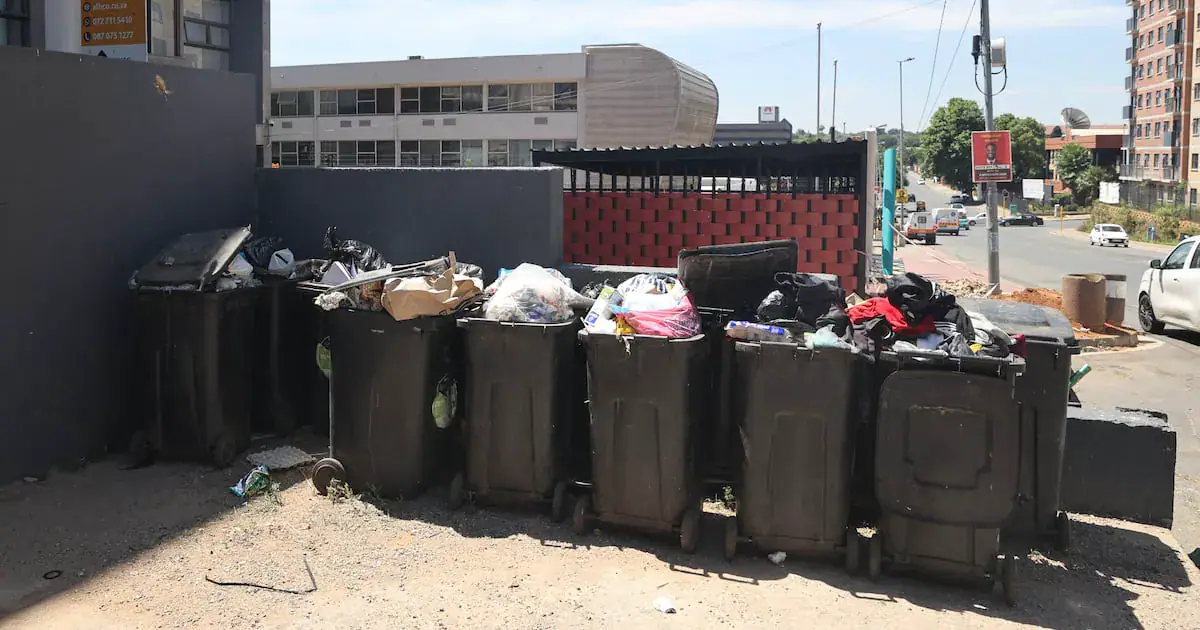 No collections of dustbins in Randburg. Picture: Antonio Muchave