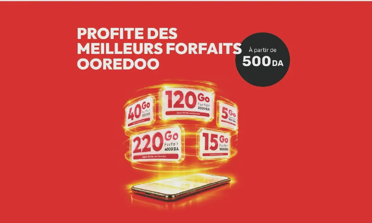 Ooredoo Algérie Launches Enhanced Prepaid Offer with Up to 220GB and Unlimited Calls
