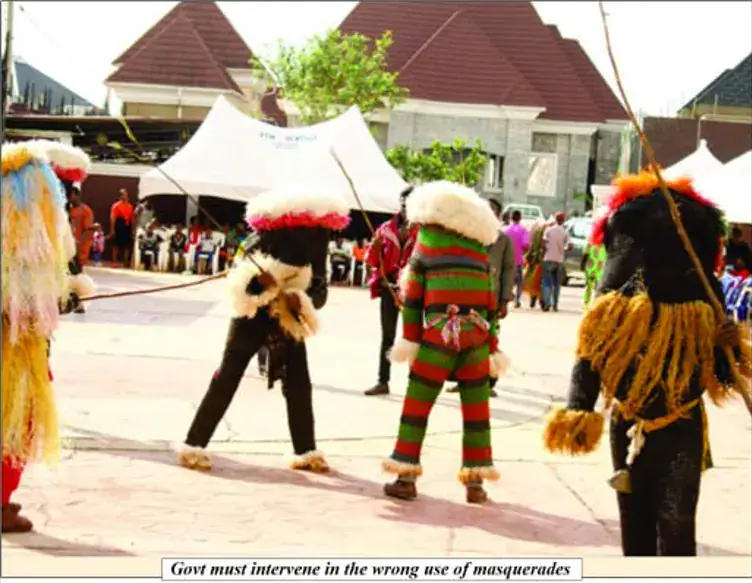 Two Masquerades Arrested for Alleged Assault and Extortion in Akwa Ibom