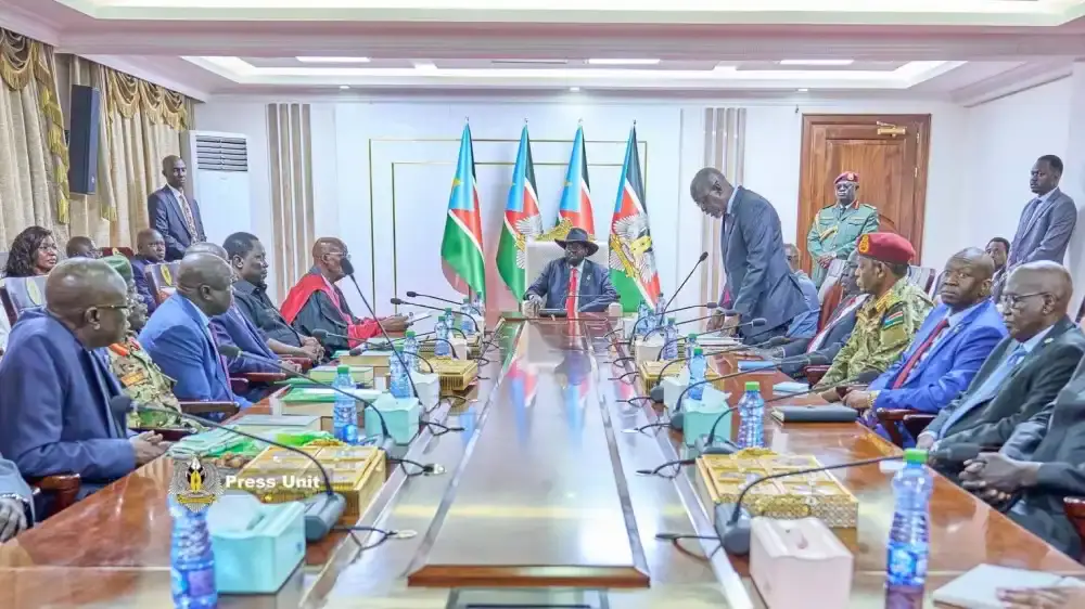 Kiir swears in 5 officials ahead of South Sudan elections