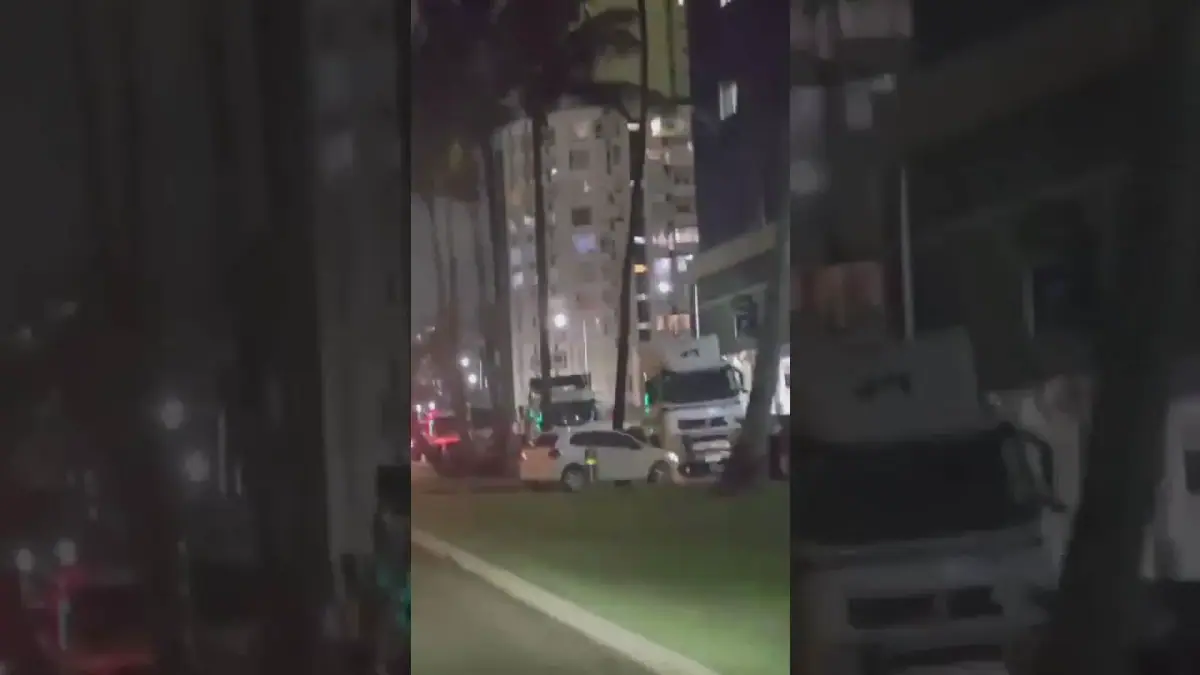 Long queues of trucks outside Durban Port after severe storm