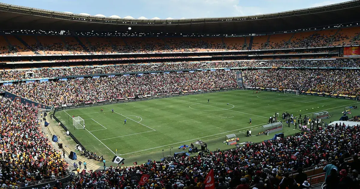 A general view inside FNB Stadium of the Betway Premiership Soweto derby between Orlando Pirates and Kaizer Chiefs on February 1 2025. Picture: Nokwanda Zondi/BackpagePix