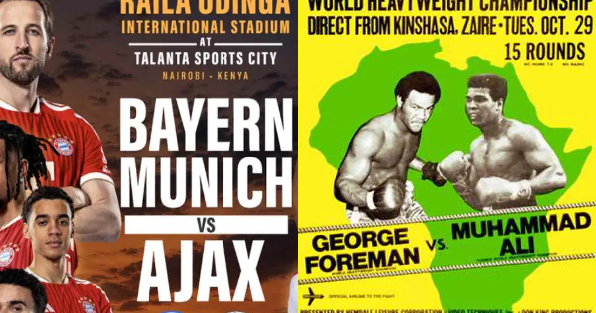 Is Ruto Copying Mobutu? Bayern vs Ajax Raila Odinga Stadium Opener Sparks 'Rumble in the Jungle' Comparisons image