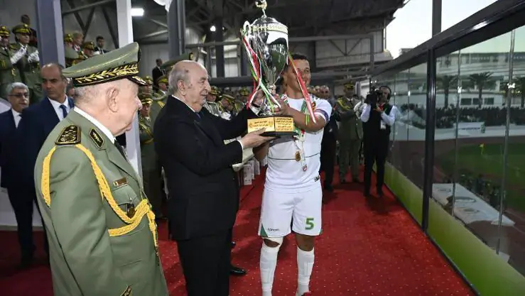Algerian President Attends Military Football Cup Final