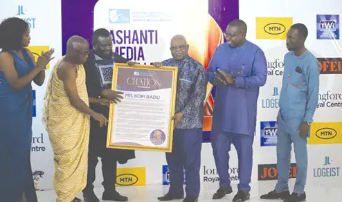Former Graphic MD, Mawuli Agbey honoured at Ashanti Media Excellence Awards