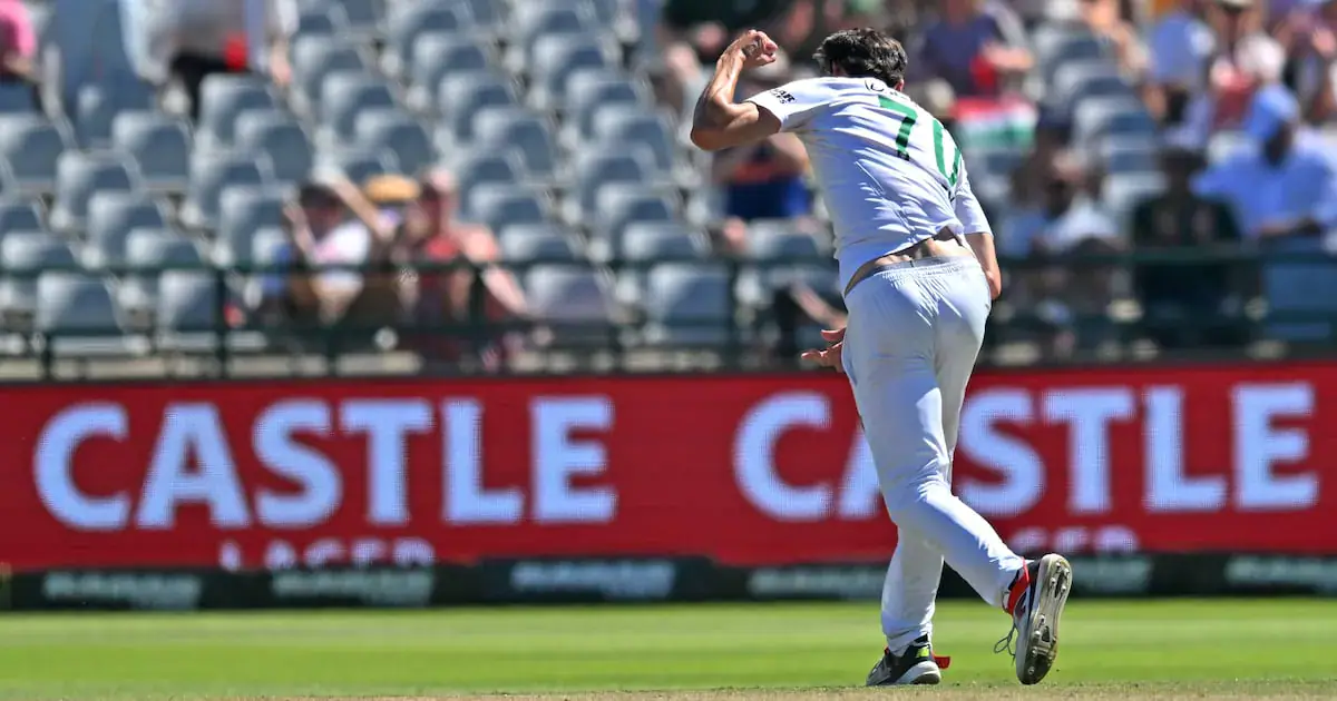 Proteas Marco Jansen celebrates taking his 100th Test wicket during a standout all-round performance in the decisive third Test at Newlands on Wednesday, October 28 2026. Picture: BackpagePix
