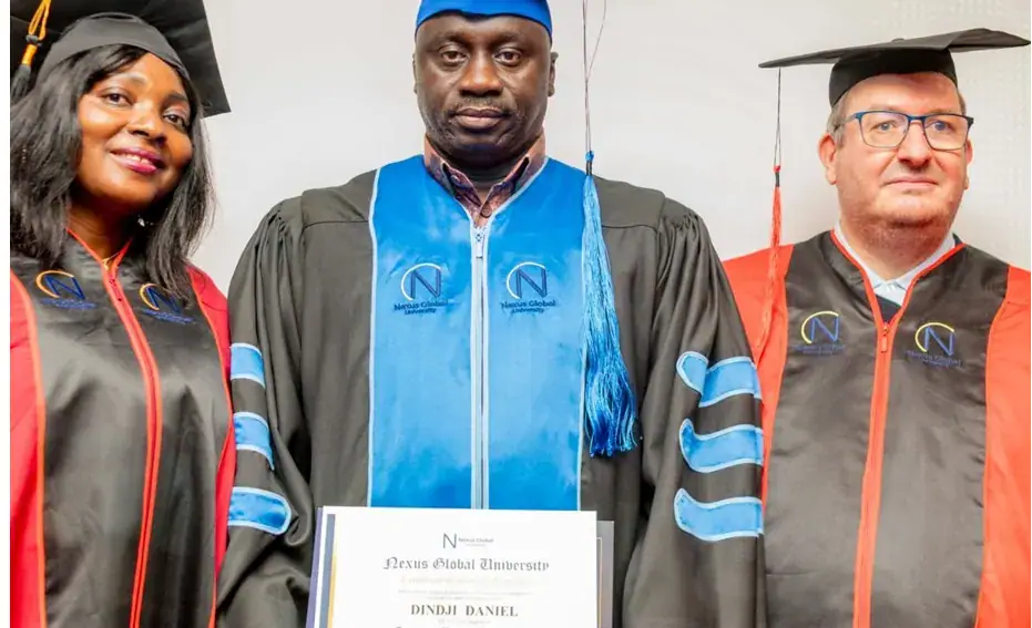 Daniel Dindji Honored with Doctorate in Business Administration