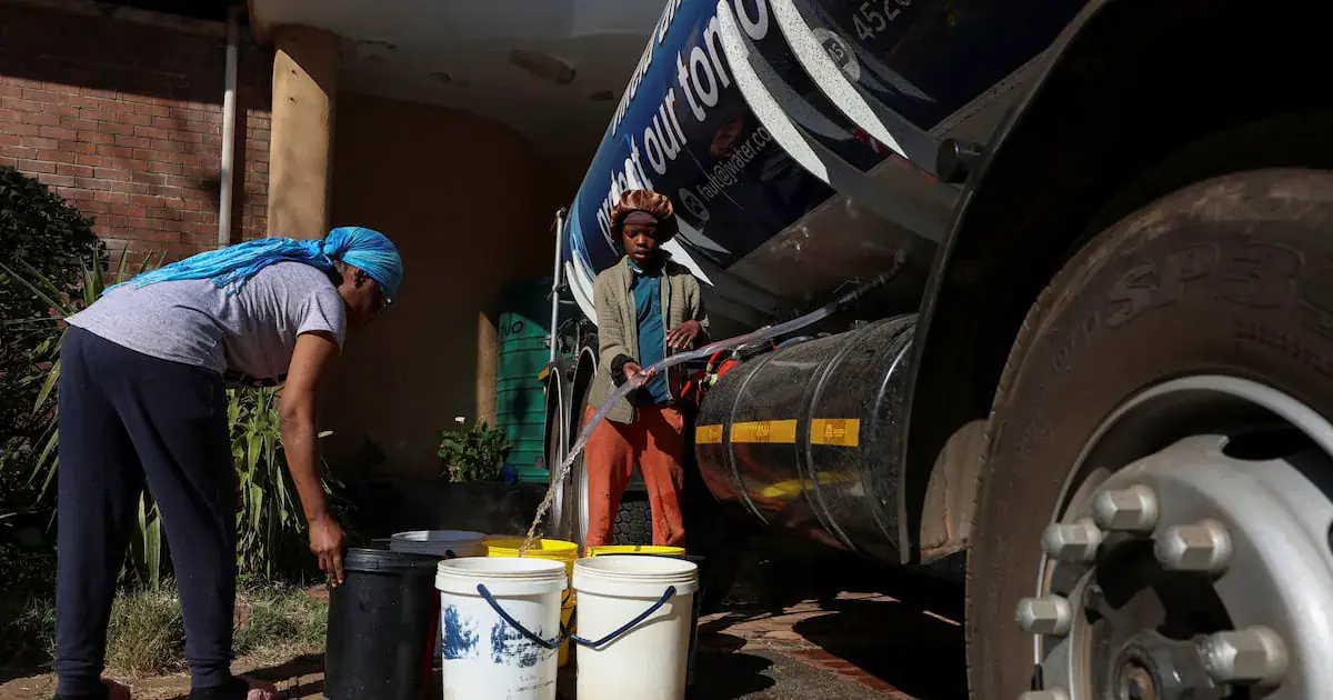 Dry taps and water tankers have become a way of life for many residents in South Africa's towns and cities. Picture: Picture: Oupa Nkosi/Reuters