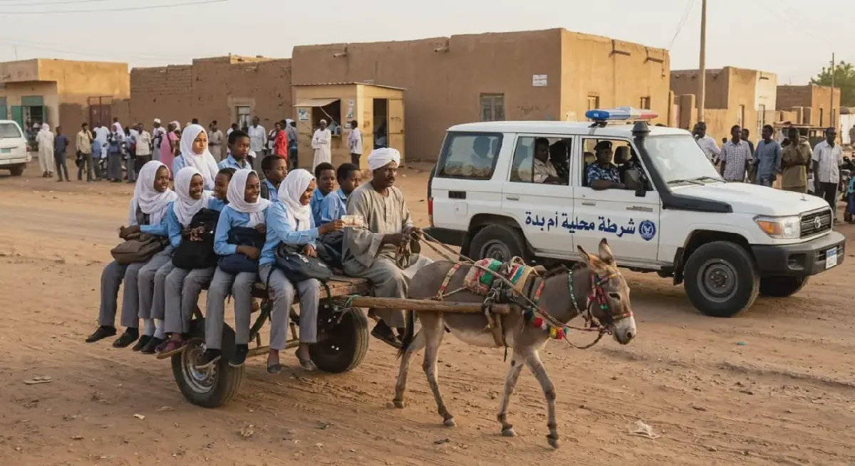 Students in Sudan's Am Bada Turn to Donkey-Drawn Carts Amid Transportation Crisis