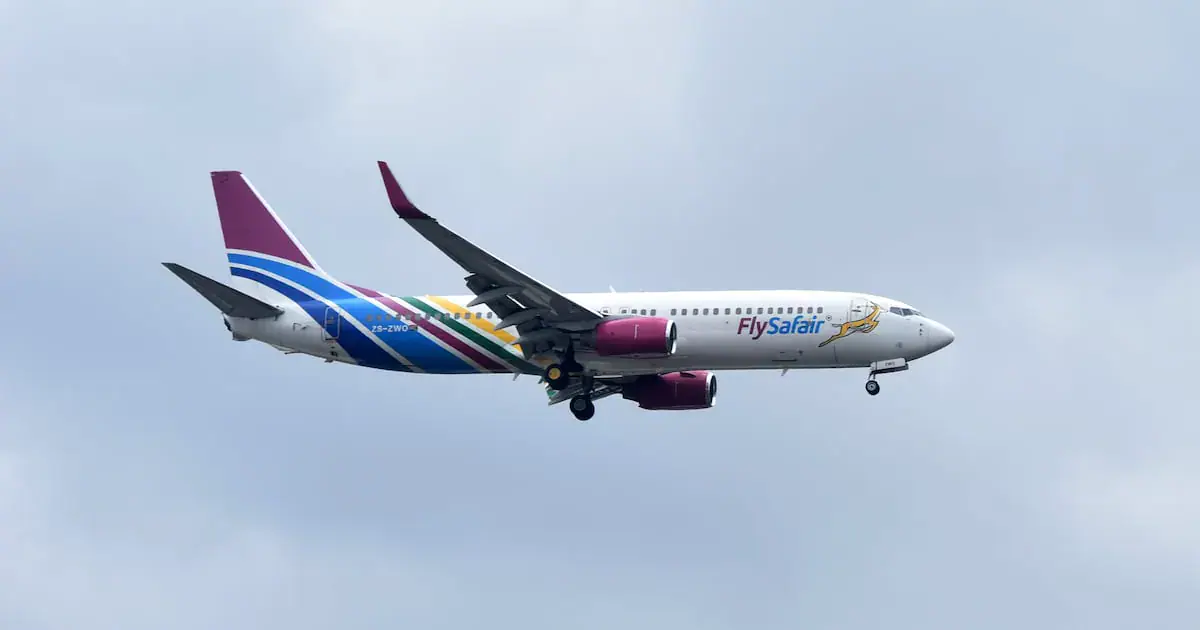 FlySAfair plane at OR Tambo International Airport in Johannesburg. Picture: Freddy Mavunda/Business Day