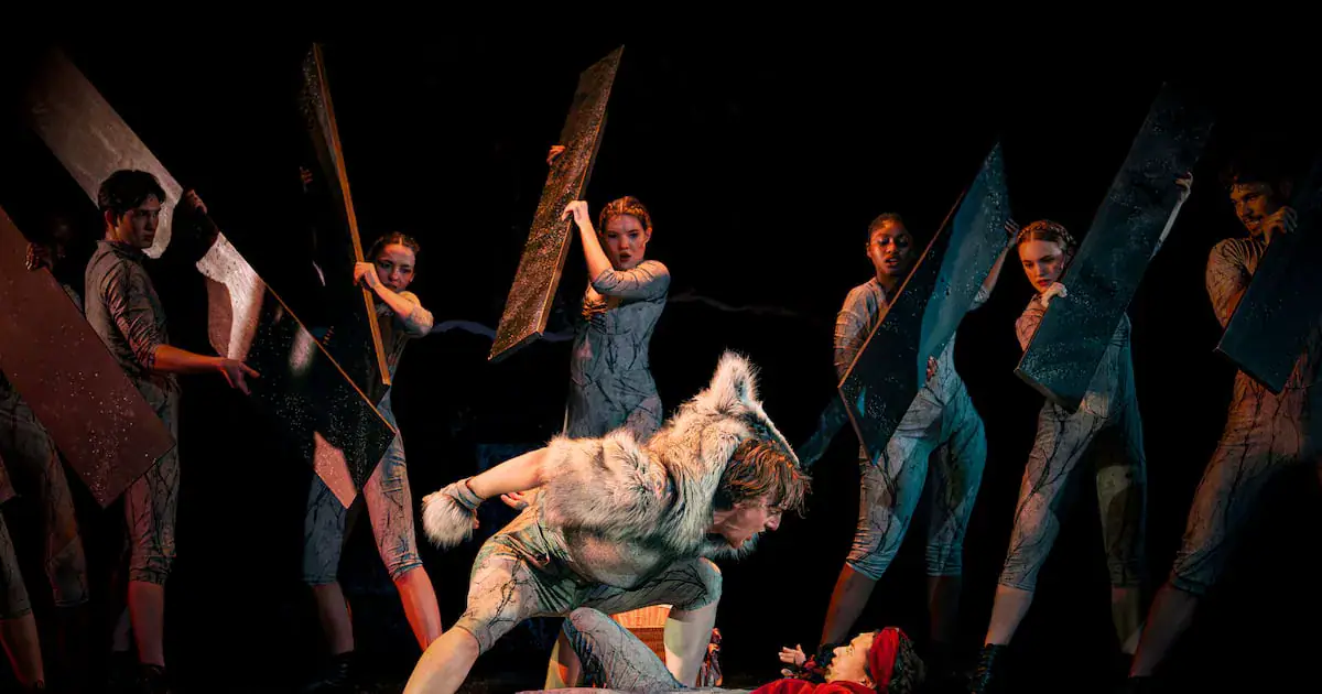 Jude Bunyan as The Wolf and Kristin Murison as Little Red Riding Hood in ‘Into the Woods’. Picture: Daniel R Manners