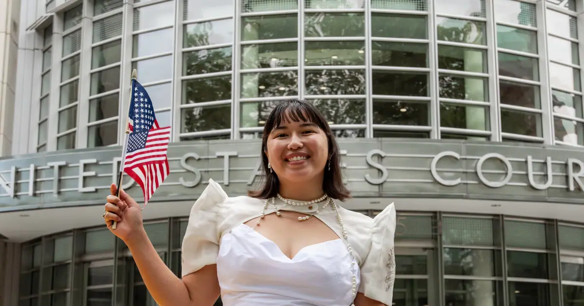 Nicole Solis-Sison on the day she became a naturalized citizen. Solis-Sison first came to the U.S. from the Philippines when she was 7.