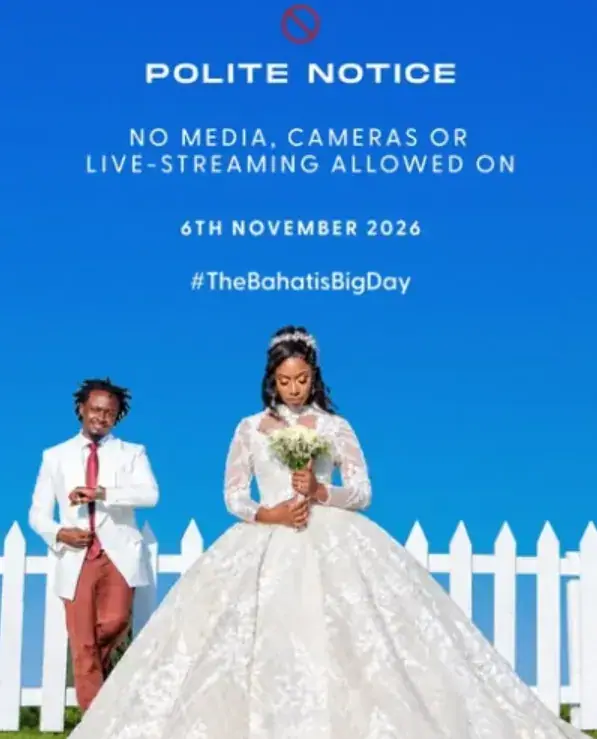 Kenyan Couple Bahati and Diana Marua Ban Cameras at KSh1 Million Wedding