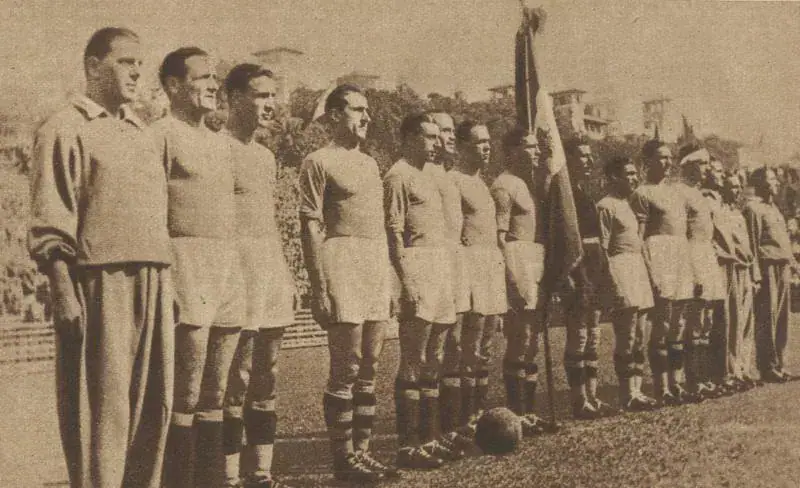 L'équipe italienne remporte sa Coupe du monde. Source : Le Miroir des sports, 5 juin 1934 - Gallica-BnF