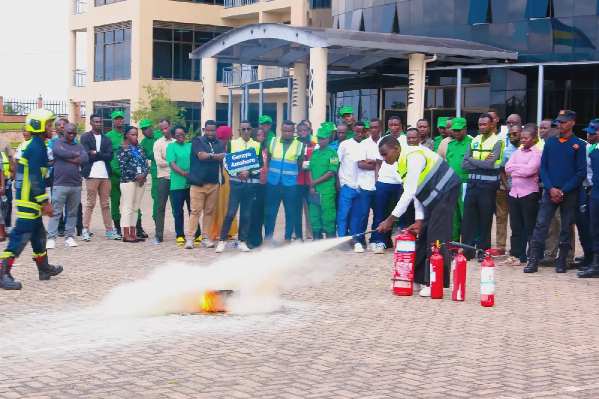 Rwanda Police Conduct Fire Safety Training in Nyanza