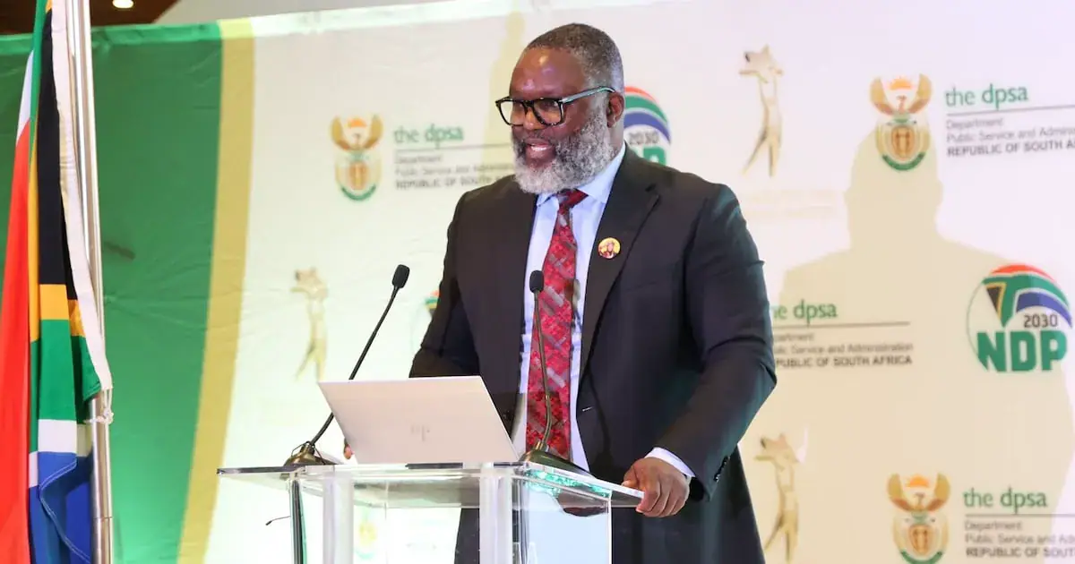 Public service & administration minister Inkosi Mzamo Buthelezi.