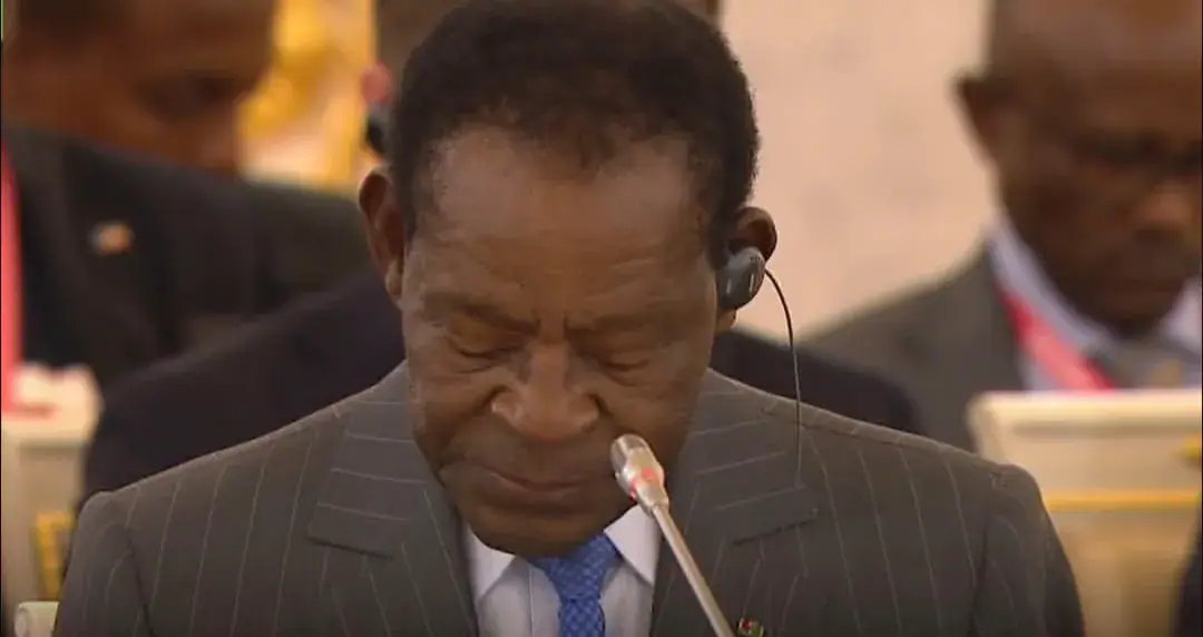 Equatorial Guinea's President Obiang Nguema Mbasogo Speaks at Russia-Africa Summit