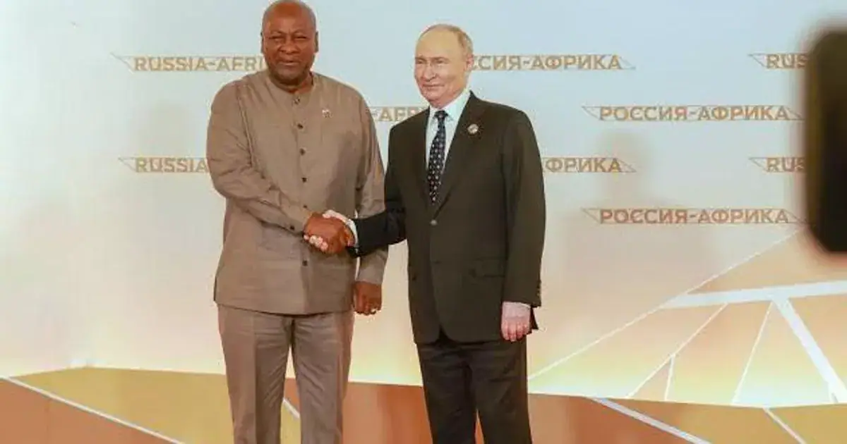 President Mahama and Vladimir Putin
