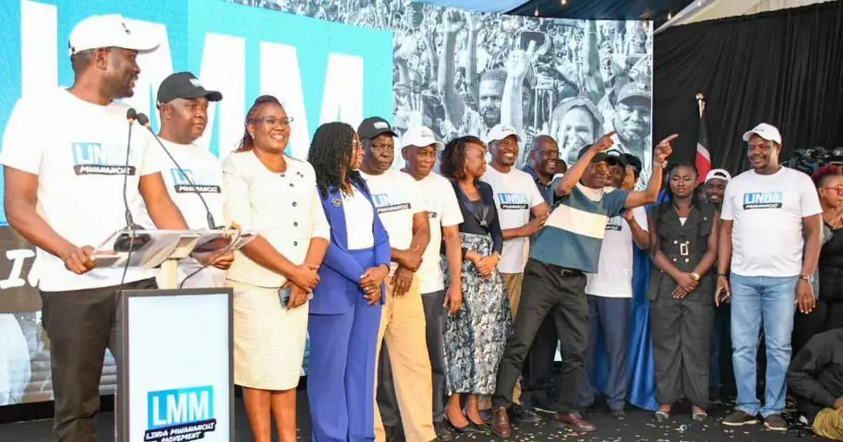 Edwin Sifuna unveils his Linda Mwananchi leadership team.