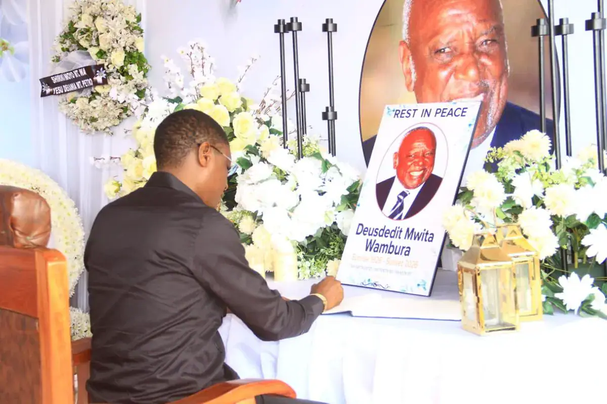 Tanzanian Home Affairs Minister leads mourners at IGP's father's funeral