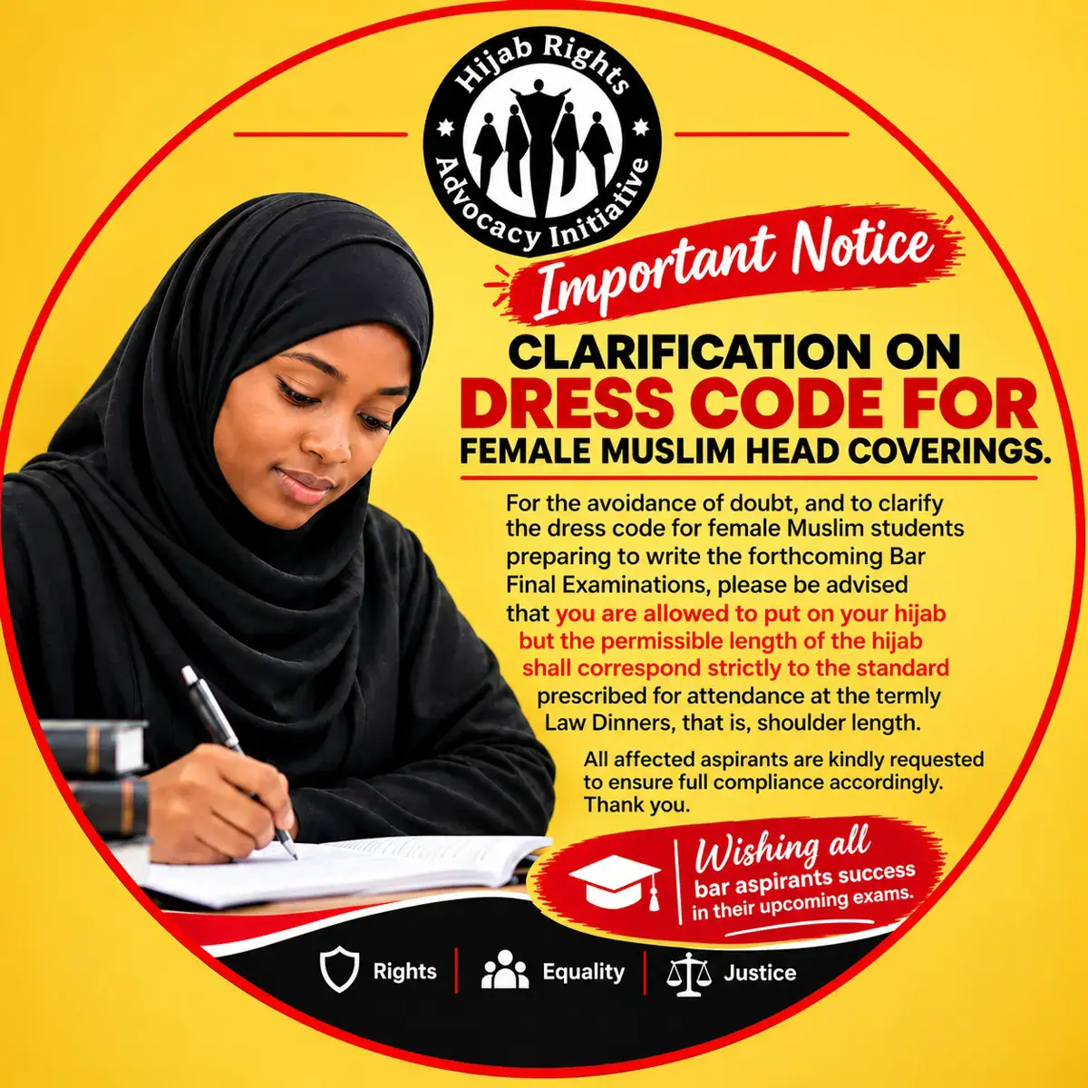 Nigerian Law Schools Urged to Allow Hijab-Wearing Muslim Students to Sit for Bar Exams