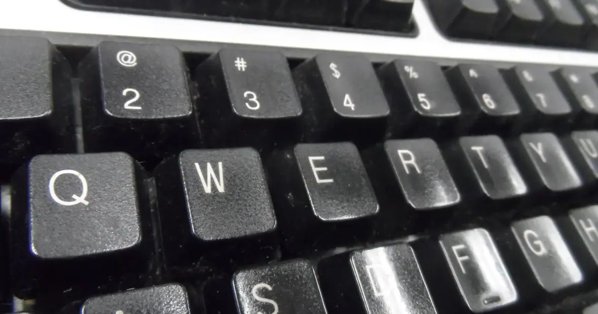 Close-up of a computer keyboard.