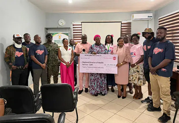 Retro Vibes Day Club Donates GH¢20,000 To Support Breast Cancer Care