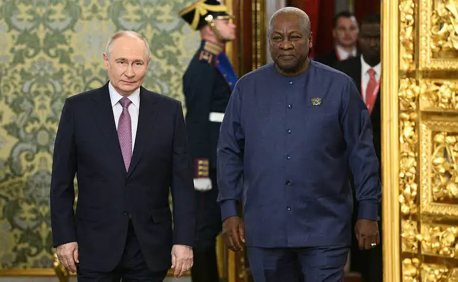 John Mahama and Vladimir Putin