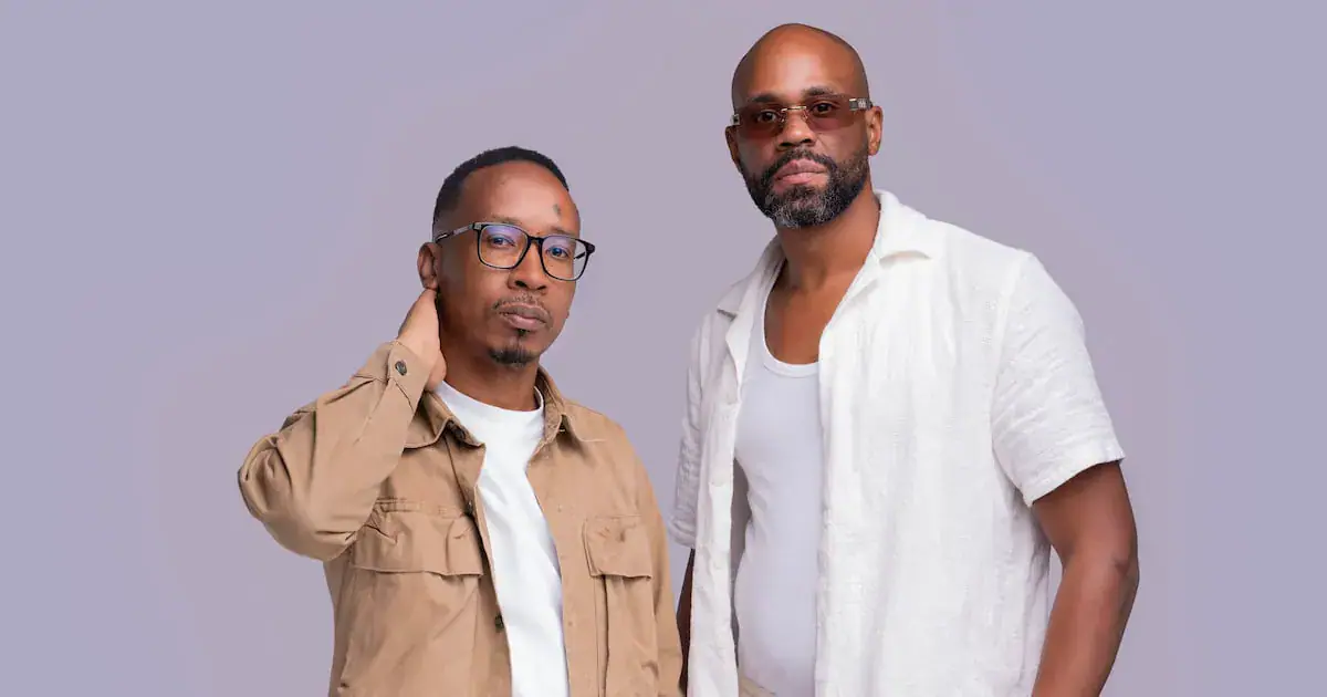 Liquideep's Thabo 'Ryzor' Shokgolo and lead singer Jonathan Hamilton, better known as Ziyon. Picture: Lucky Lekalakala