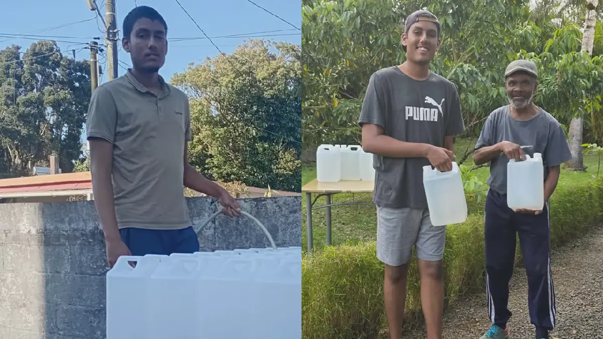 Mauritian Teen Distributes 45 Gallons of Water Daily to Aid Those in Need