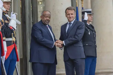 Macron Receives Guelleh at Élysée