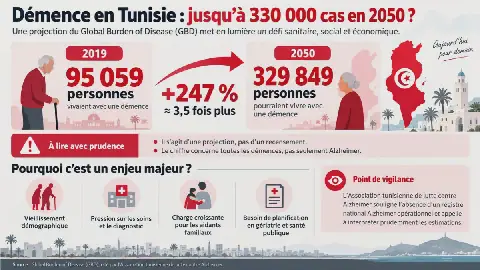 Dementia Cases in Tunisia Projected to Triple by 2050