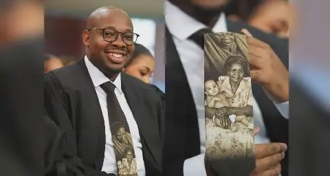 Graduate’s tie carries memories of late grandmothers