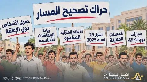 «تصحيح المسار» ينهي التهدئة ويعلن عودة الاحتجاجات للمطالبة بحقوق ذوي الإعاقة
