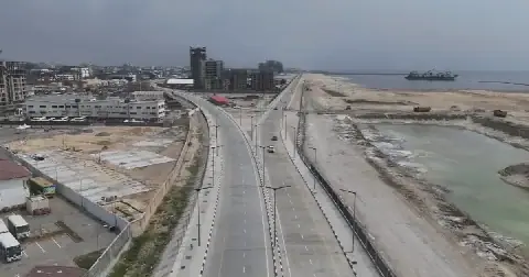 Aerial view of the Lagos-Calabar Coastal Highway