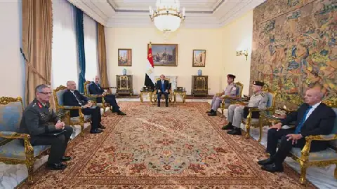 Egyptian President Discusses Military Cooperation with Greek and Cypriot Defense Ministers