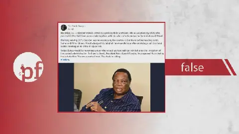 Francis Atwoli Not Involved in Fatal Ololokwe Helicopter Crash