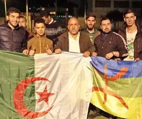 Algerian Politician Khaled Tazaghart Addresses Crowd in M'Chedallah