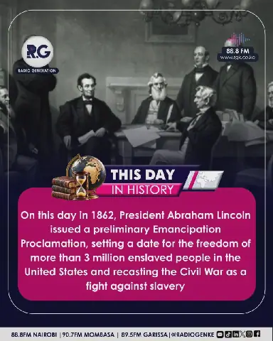 September 22, 1862: Lincoln moves to end slavery in America