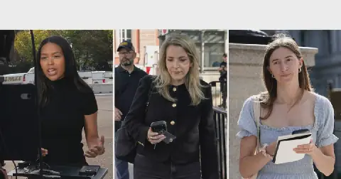 MS NOW White House reporter Akayla Gardne, from left, CNN senior White House reporter Betsy Klein and Politico White House reporter Cheyenne Haslett have all been denied entry to the White House by Donald Trump. CNN is soon to have a new owner, David Ellison. There are fears about how CNN might now be managed. Picture:
