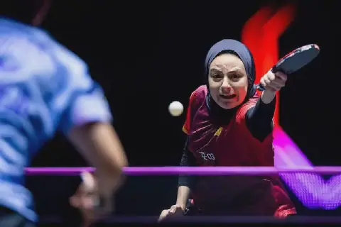 Egyptian Table Tennis Player Dina Meshref Shines at WTT Champions in Macao