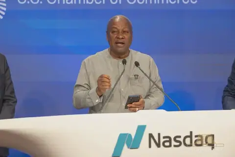 Mahama Rings Nasdaq Bell in New York, But No Deals Announced