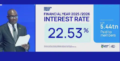 Uganda's NSSF announces 22.53 percent interest rate for 2025/2026