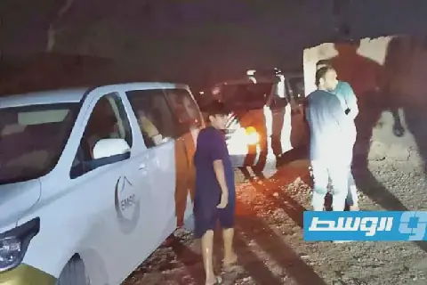 إنقاذ 3 أشخاص عالقين جراء السيول في بني وليد