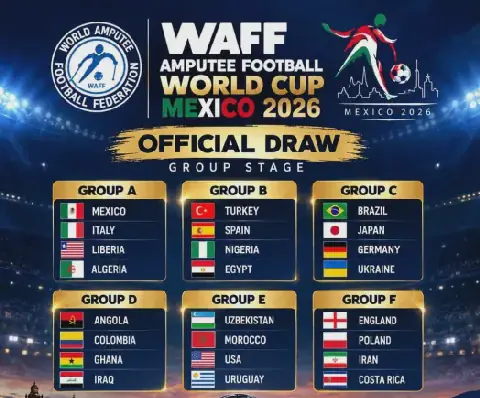 Ghana amputee football team drawn against Angola, Colombia and Iraq in 2026 World Cup