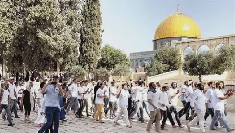 Dozens of Israeli settlers storm Al-Aqsa Mosque under Israeli police protection
