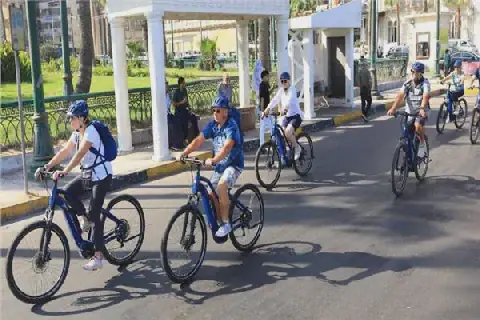 German Tourists Explore Alexandria by Bike on World Tourism Day