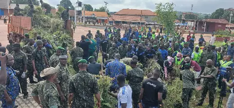 Civilians and Military Unite in Patriotic March in Boké